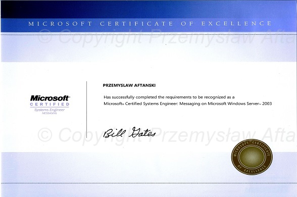 certyfikat microsoft